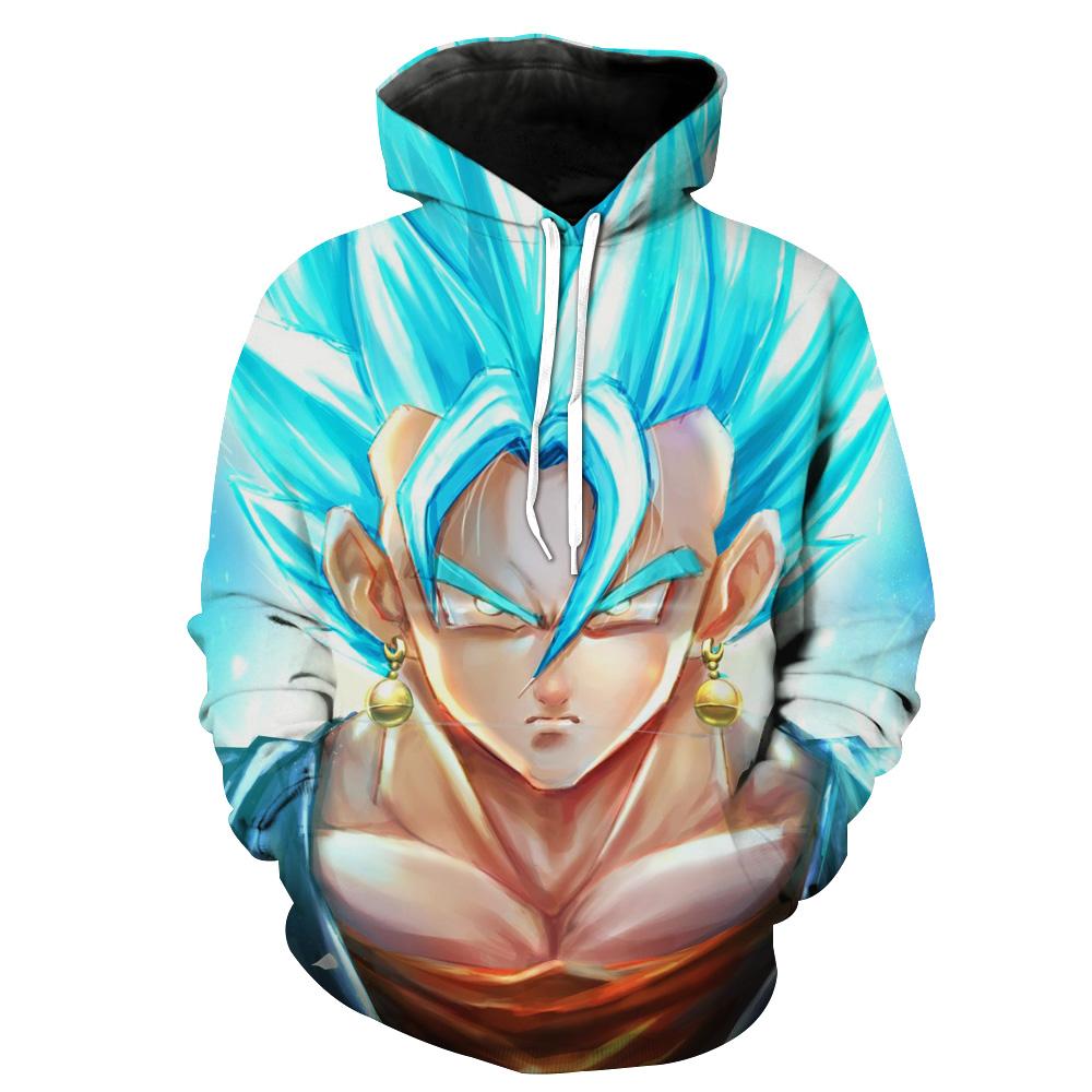 Super Saiyan Blue Vegito Face Dragon Ball Zs All Over Print Hoodie â Holuju