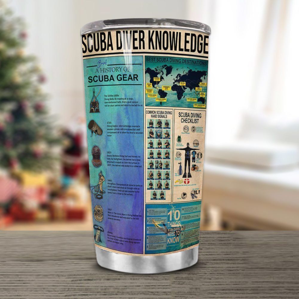 Knowledge Scuba Diver 1 Stainless Steel Tumbler Konosbog