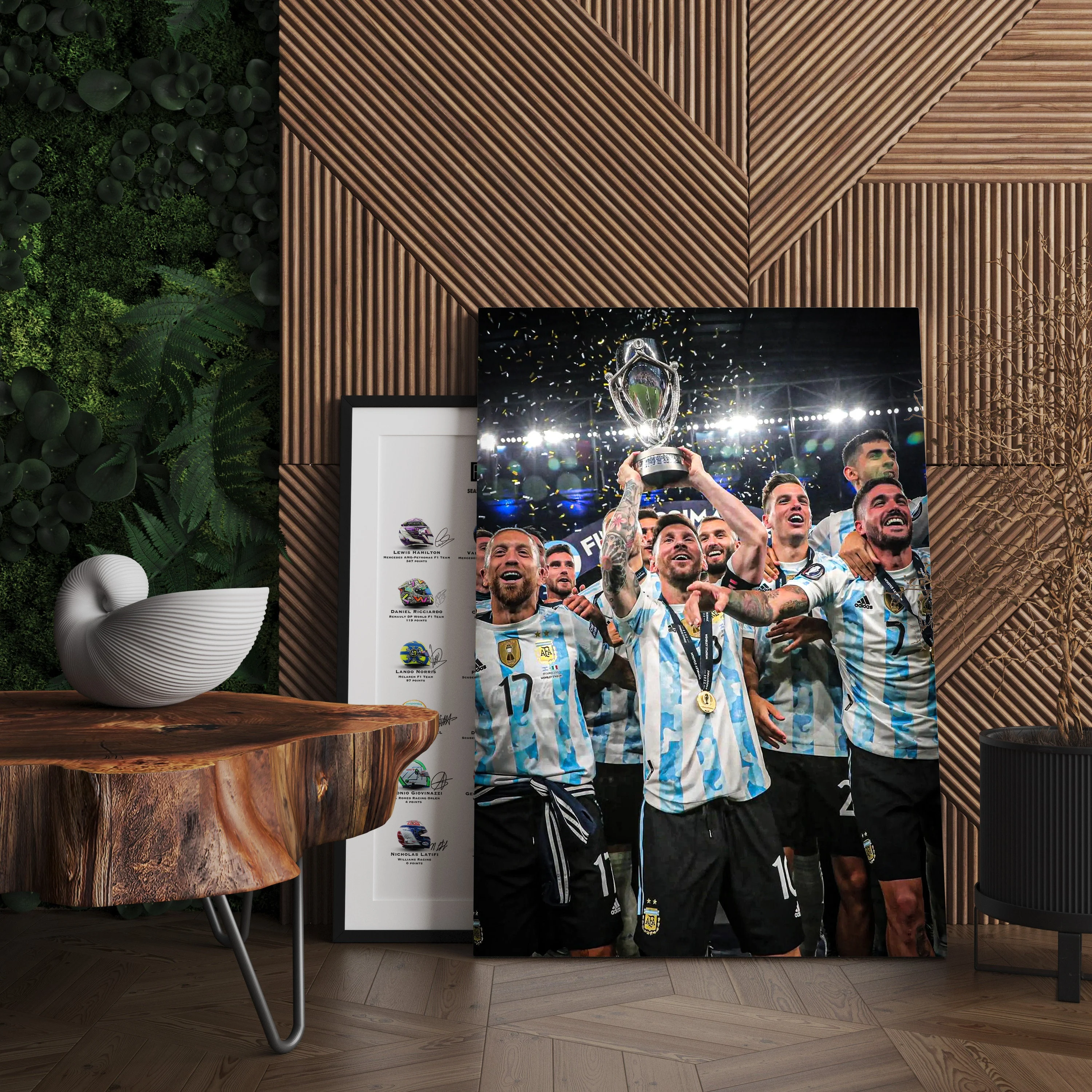 Lionel Messi Argentina Copa America Winners 2021 Poster Canvas Konosbog