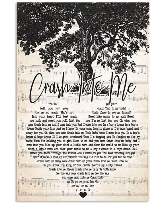 Crash Into Me Dave Matthew Band Lyric Poster Canvas Konosbog
