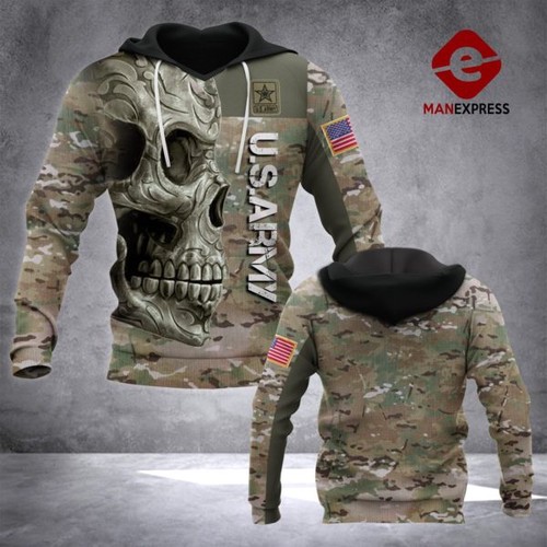 Sugar Skull Us Army Camo Sugar Skull Us Army Camo All Over Print Hoodie 