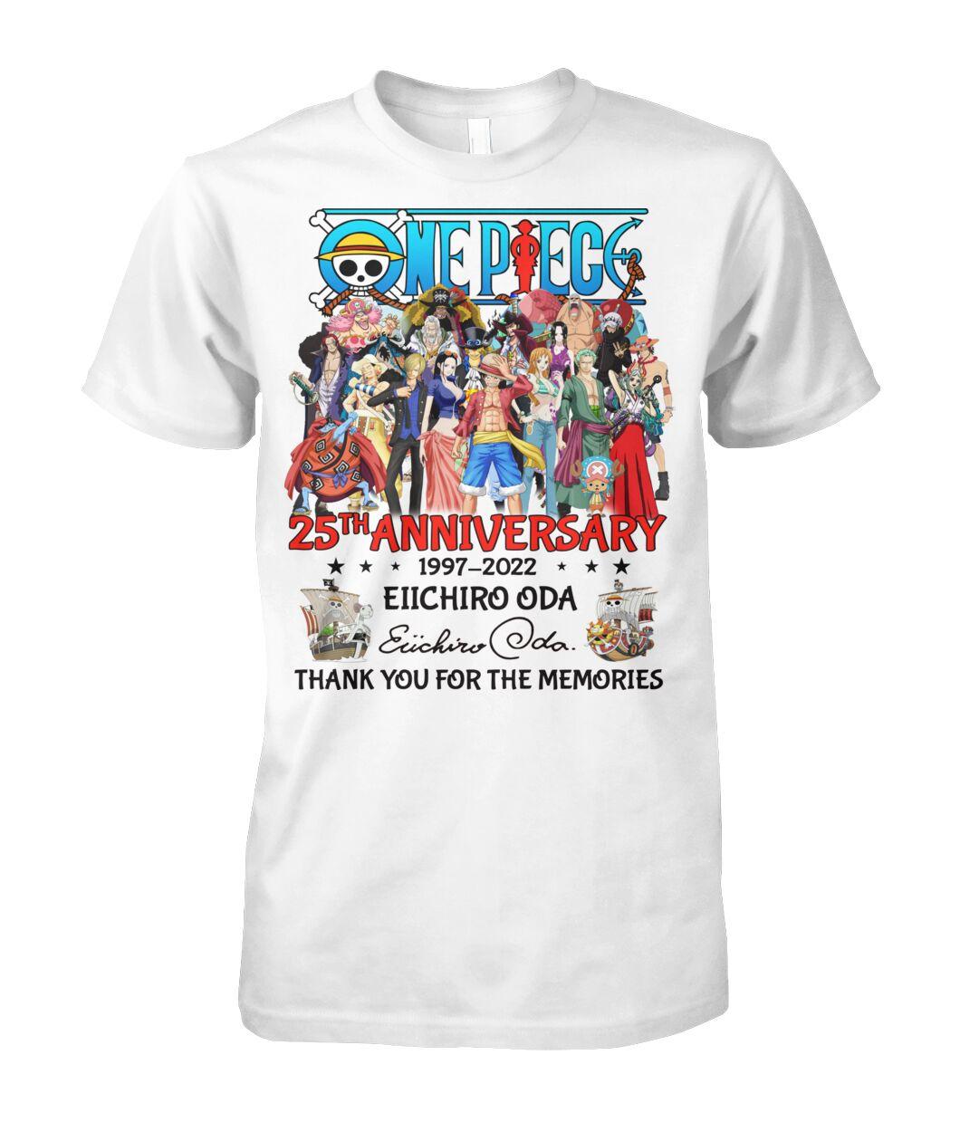 One Piece 25th Anniversary 1997 2022 Eiichiro Oda Shirt - Tiniven